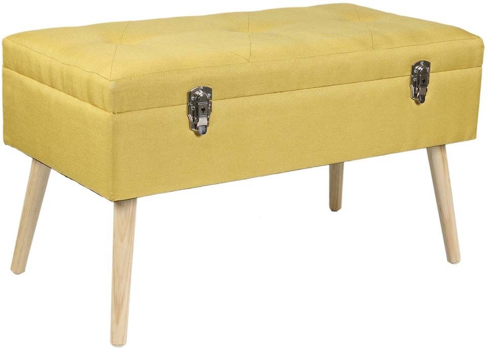 Banc coffre de rangement assise capitonnée valise