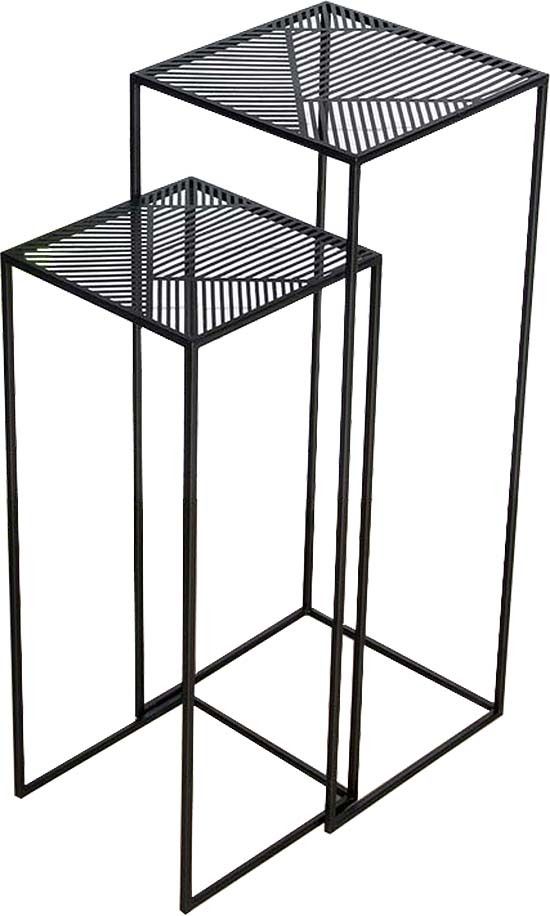 Sellettes gigognes en métal Riga (Lot de 2)