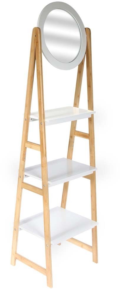 Etagère en bambou avec miroir Copenhague