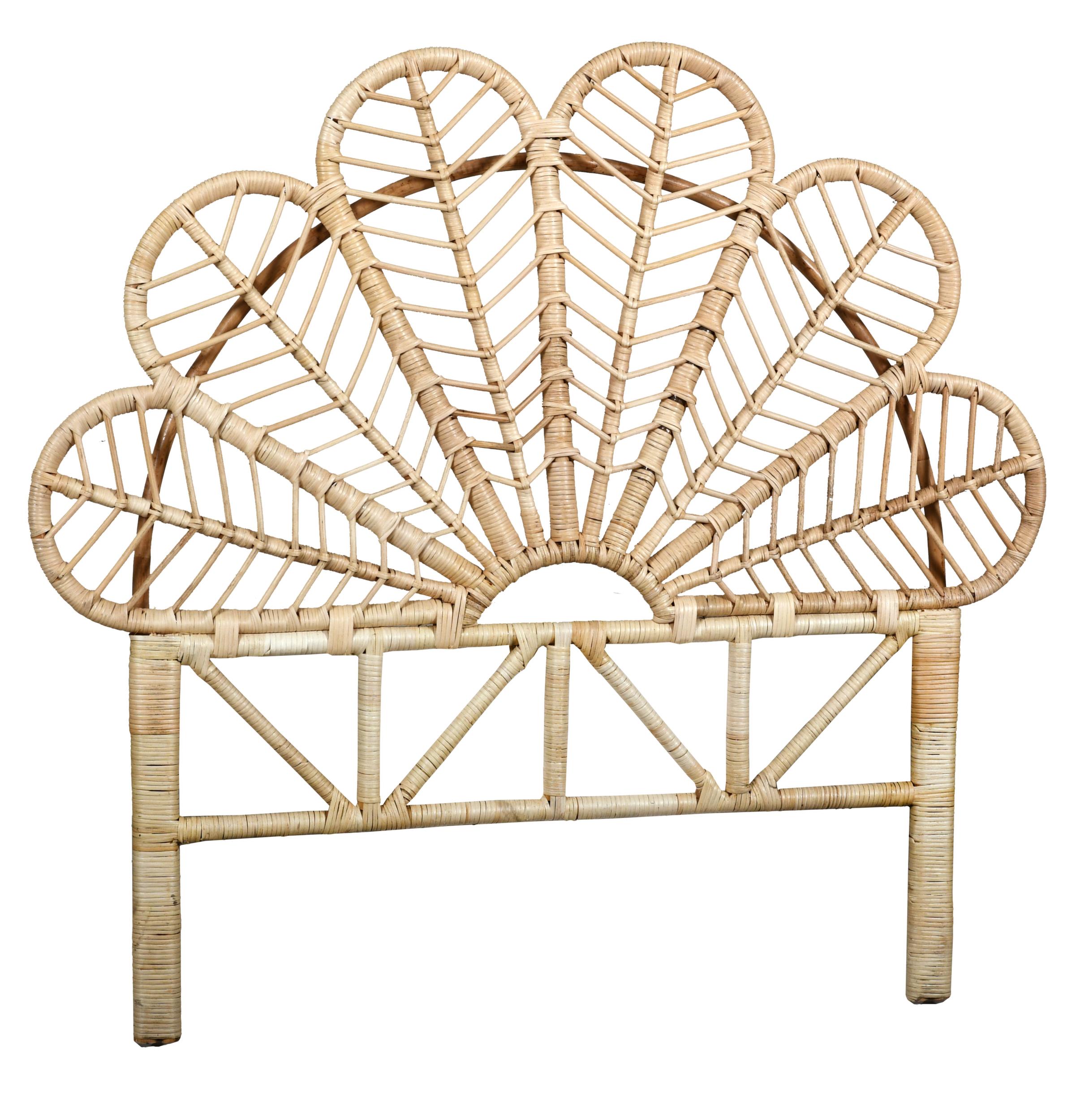 Tête de lit en rotin naturel Sola Sommier 90 cm