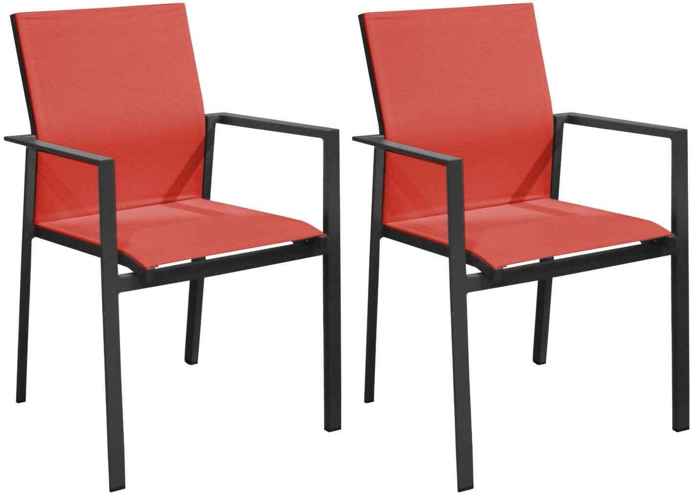 Fauteuils de jardin empilables Delia (Lot de 2)