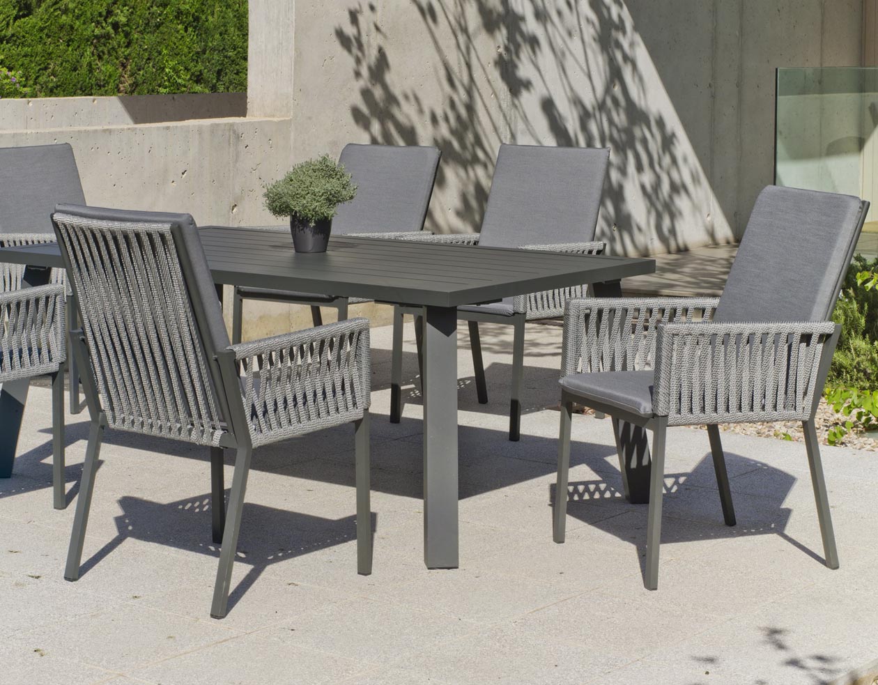 Salon de jardin en aluminium 6 personnes Dalas