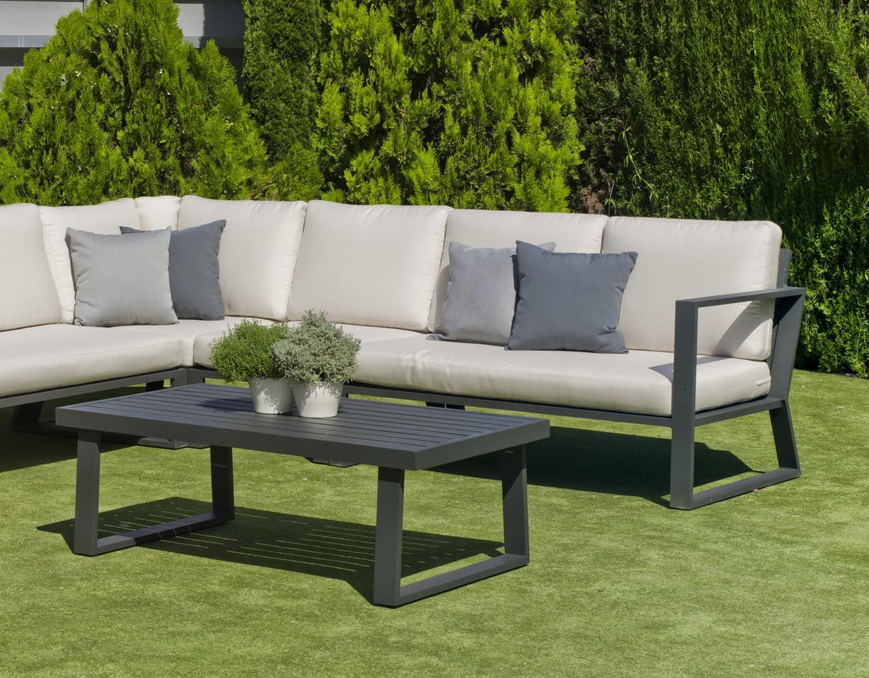 Salon de jardin détente an aluminium Bolon