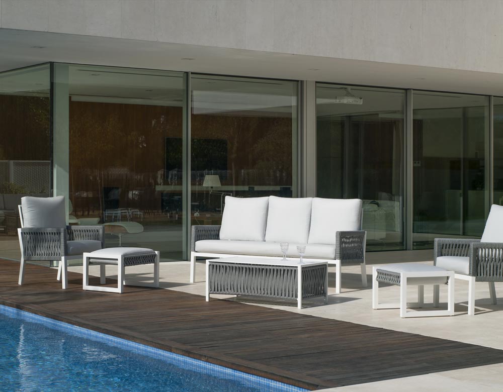 Salon de jardin détente en aluminium Havan