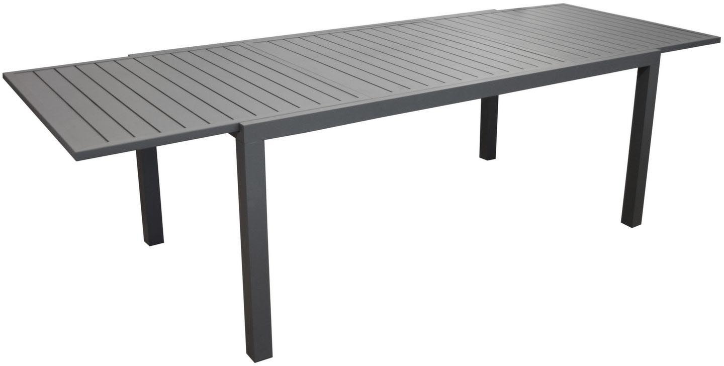 Table de jardin aluminium avec allonges Solem