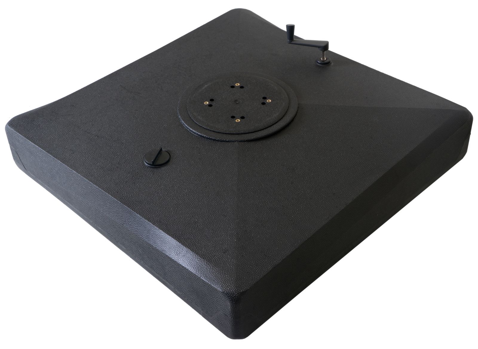 Pied de parasol sur roues pour grand parasol déporté