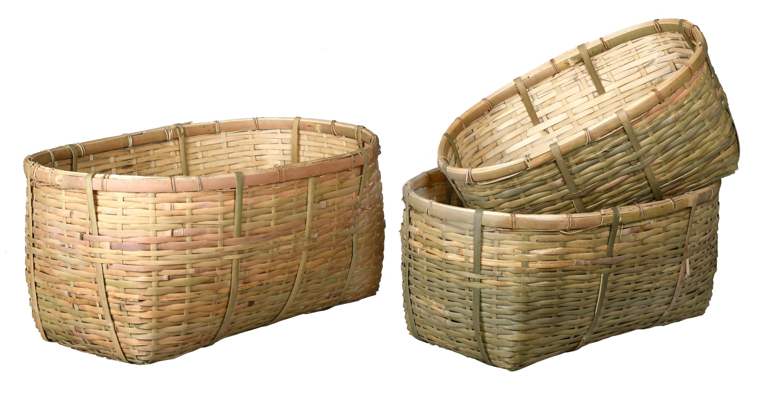 Corbeilles en bambou naturel