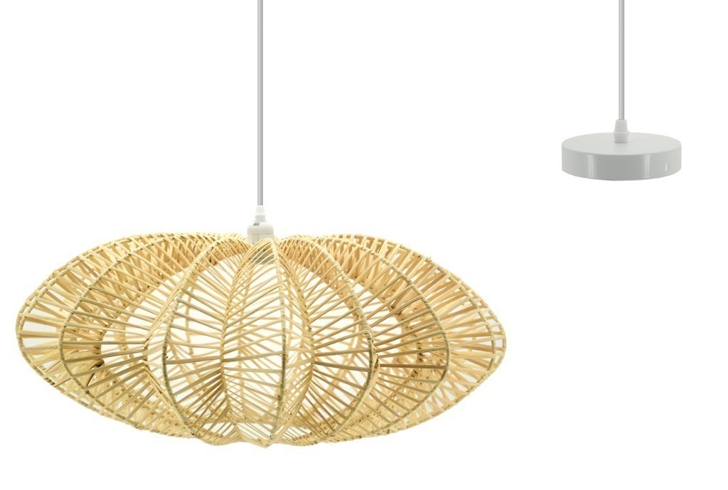 Suspension design en rotin naturel