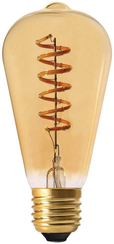 Ampoule longue ambrée avec spirale LED 14.2 cm Lot de 2