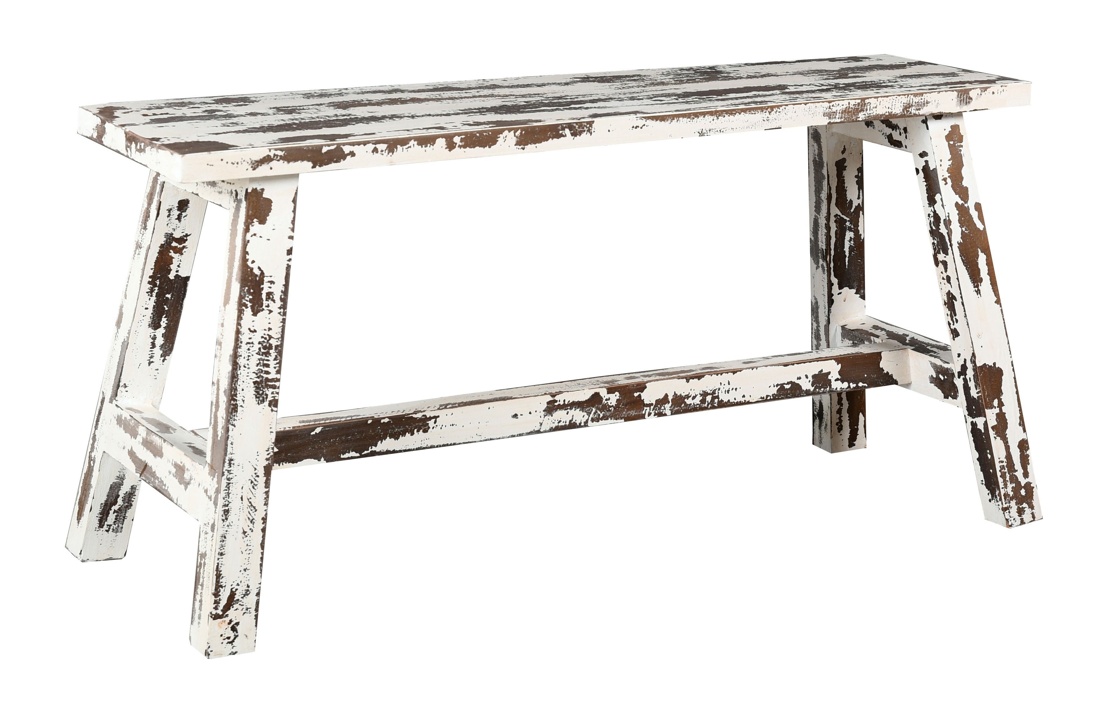 Banc en acajou blanchi