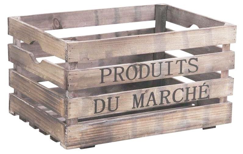 Caisse en bois Produits du marché