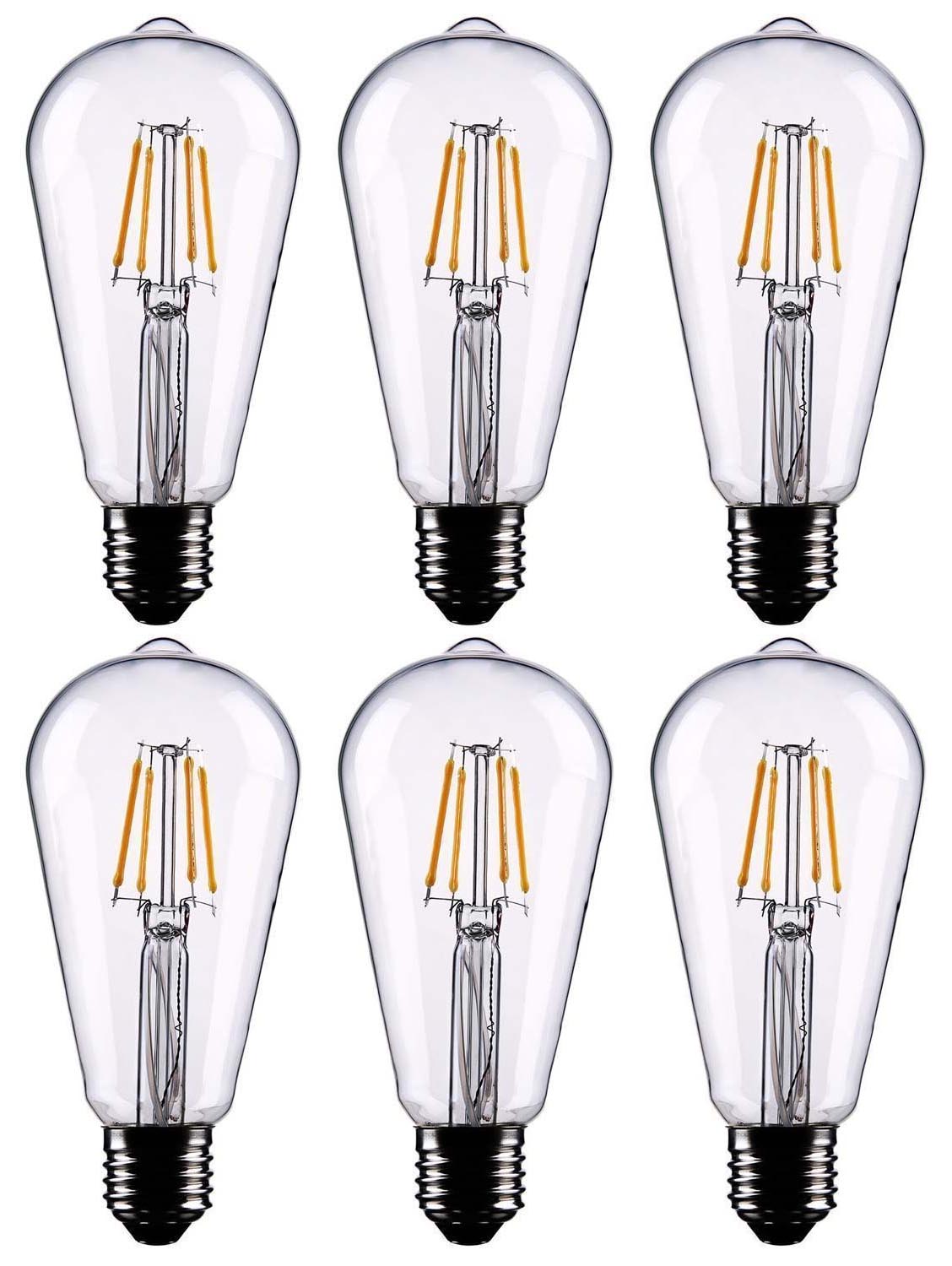 Ampoule longue LED avec filament 14.3 cm Lot de 6