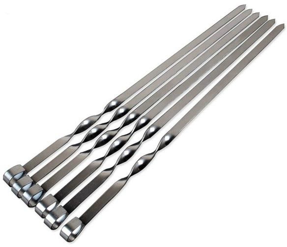 Brochettes à BBQ en inox (Lot de 6)