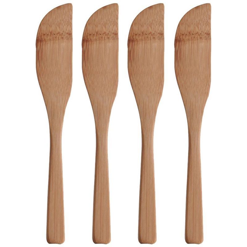 Coffret 4 couteaux en bambou réutilisable Green attitude