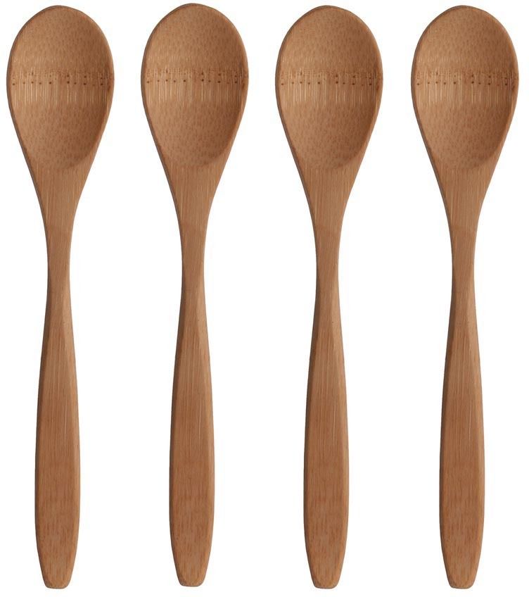 Coffret 4 cuillères en bambou réutilisable Green attitude