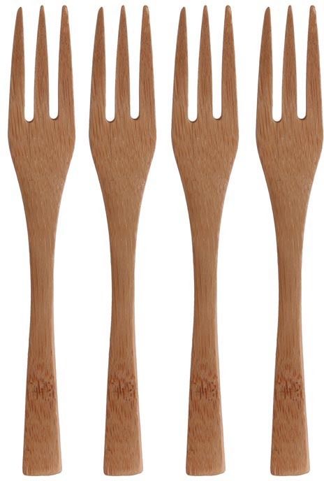Coffret 4 fourchettes en bambou réutilisable Green attitude