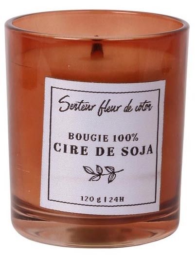 Bougie cire de soja senteur fleur de coton