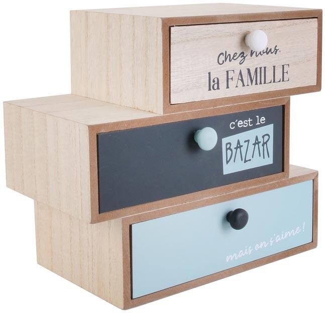 Petit rangement 3 tiroirs Famille