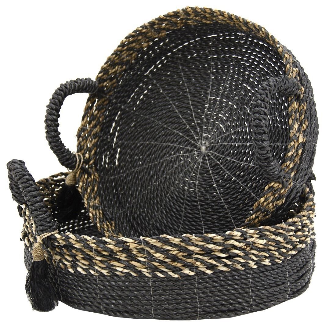 Corbeilles en raphia et en jonc (Lot de 2)