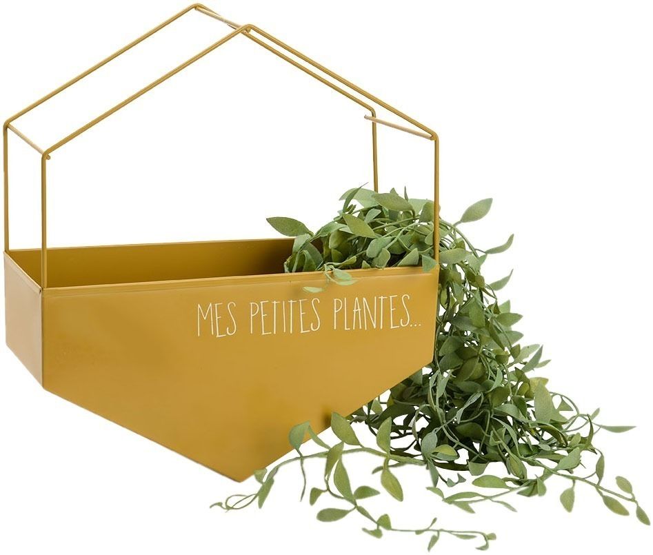 Cache-pot en métal Mes petites plantes