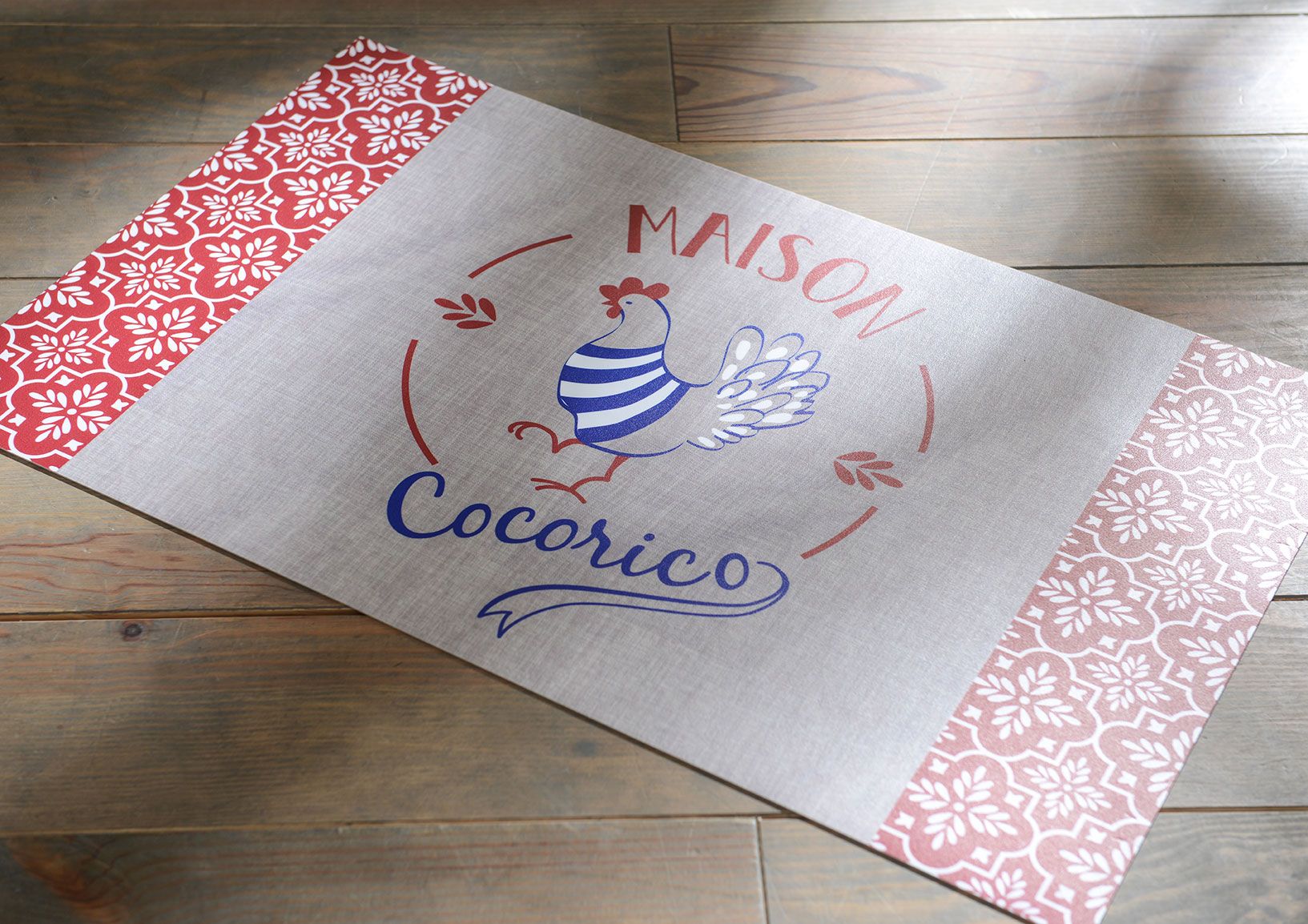 Tapis de cuisine en vinyle Cocorico