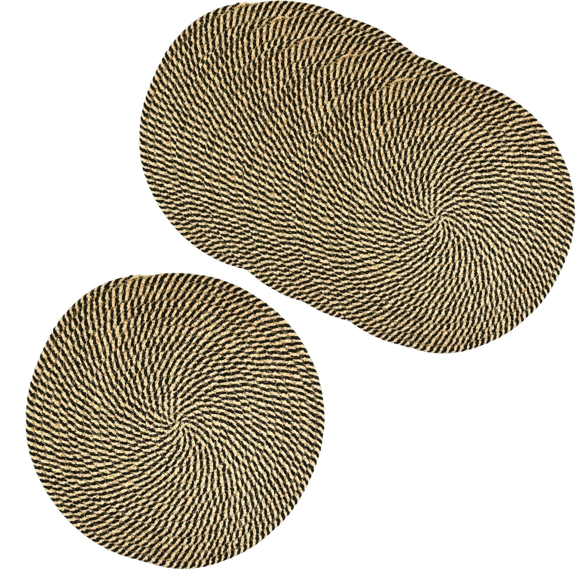 Set de table rond en jute naturelle (lot de 6)