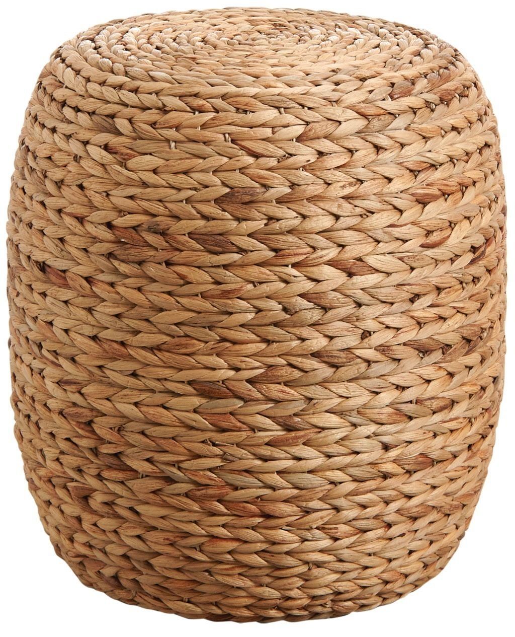 Pouf en jacinthe tressée