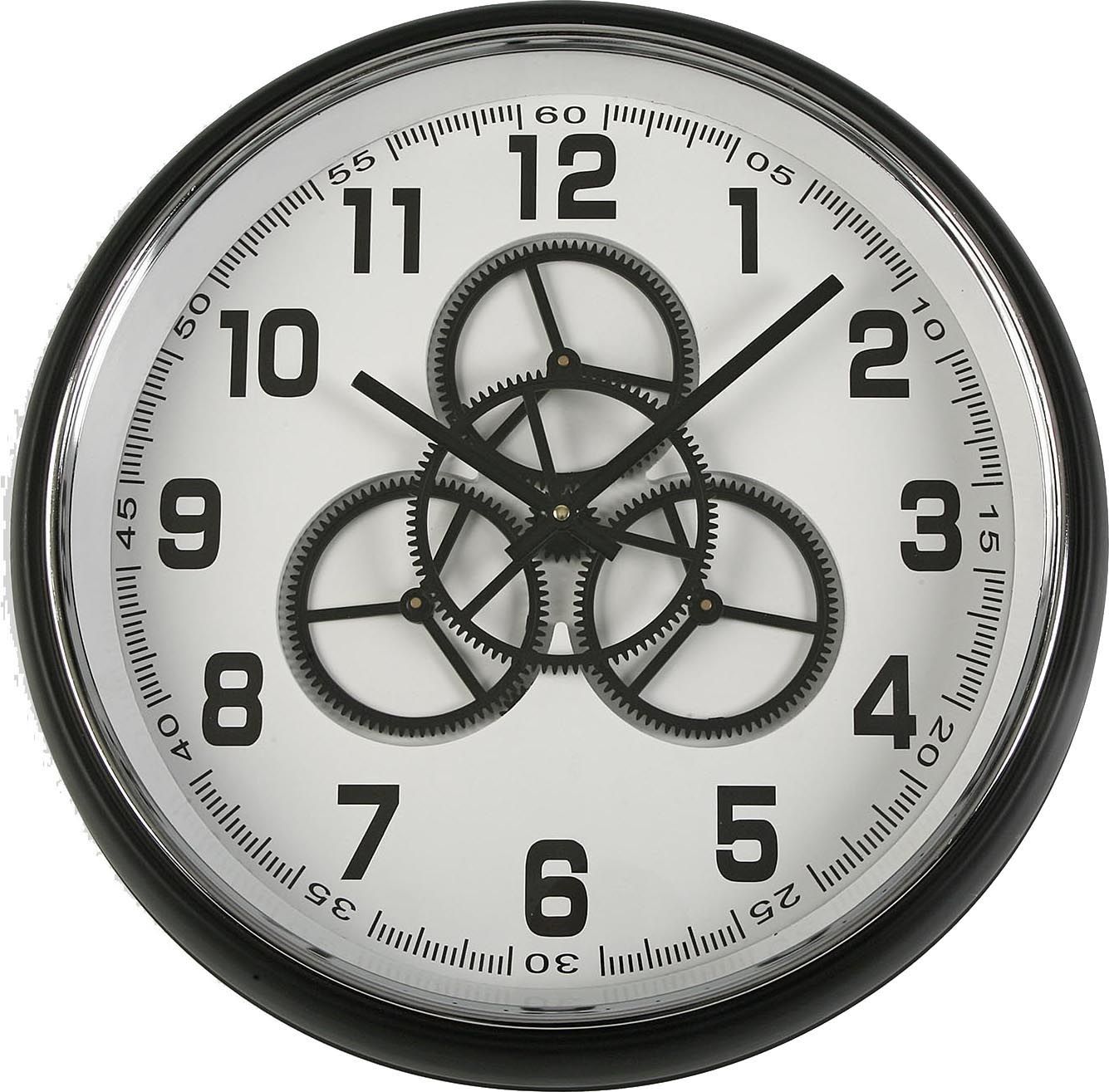 Horloge murale en métal avec engrenages 50 cm