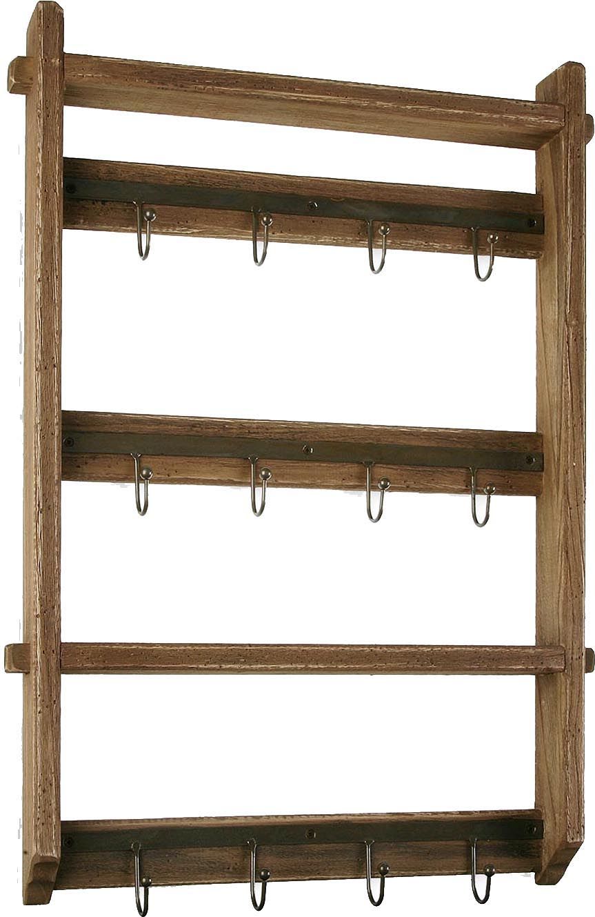 Porte bijoux mural en bois 66 cm