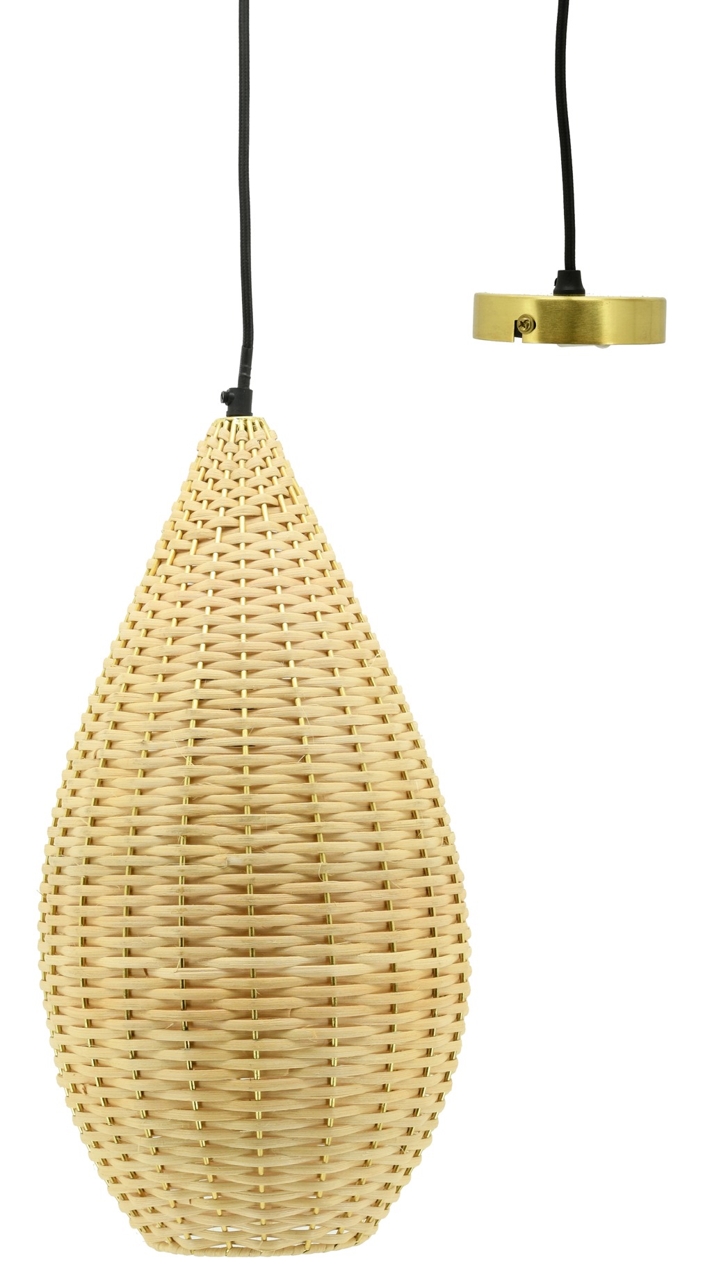 Suspension goutte en rotin naturel Diamètre 23cm