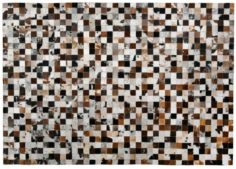 Tapis mosaïque en peau de vache