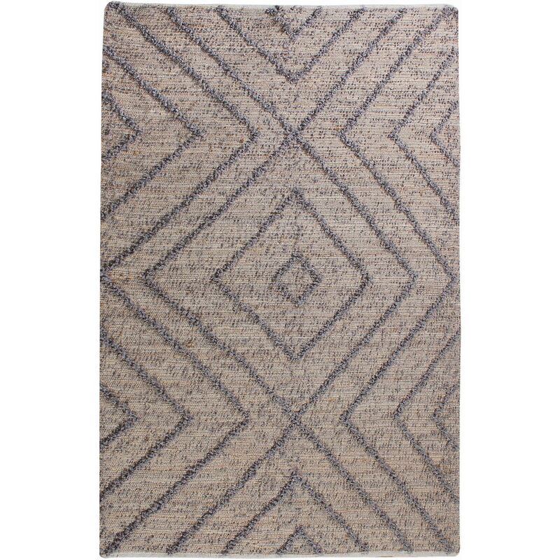 Tapis en jute grise Worgan 90 x 60 cm