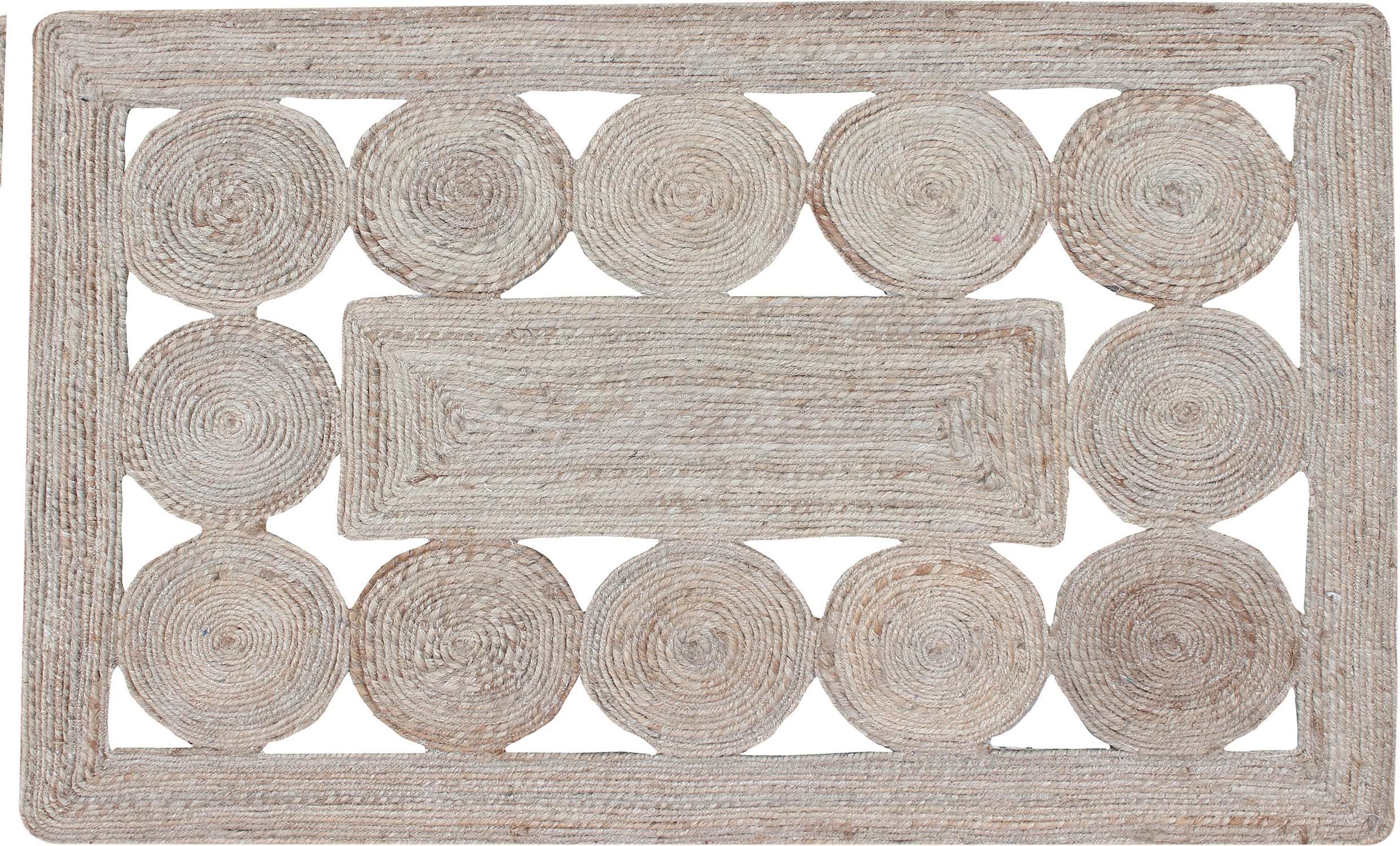 Tapis en jute naturelle Begonia 90 x 60 cm