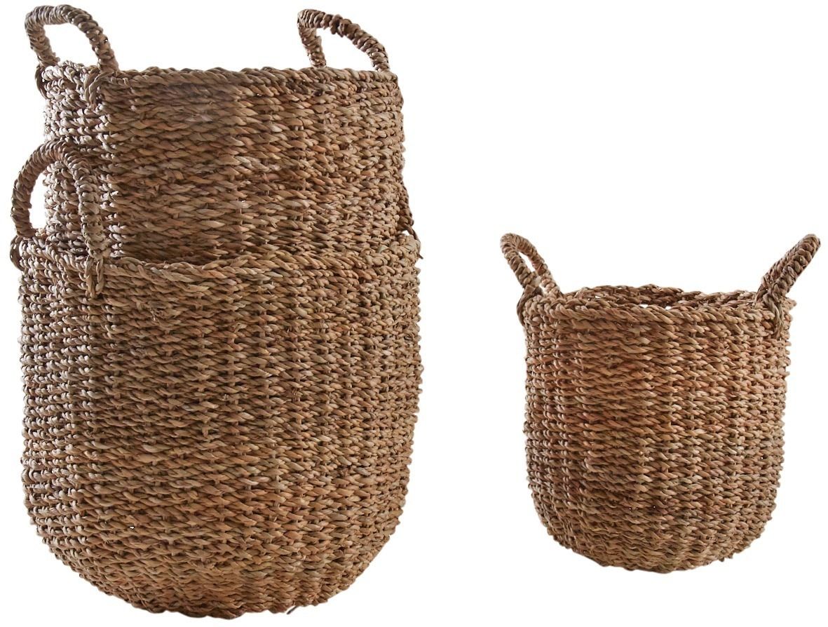 Cache-pots en jonc naturel (lot de 3)