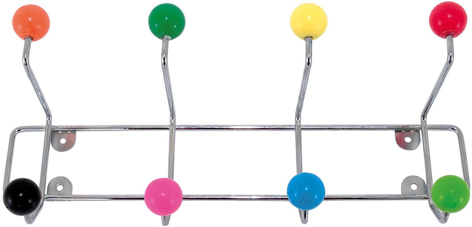 Patère murale 8 crochets colorés Saturnus