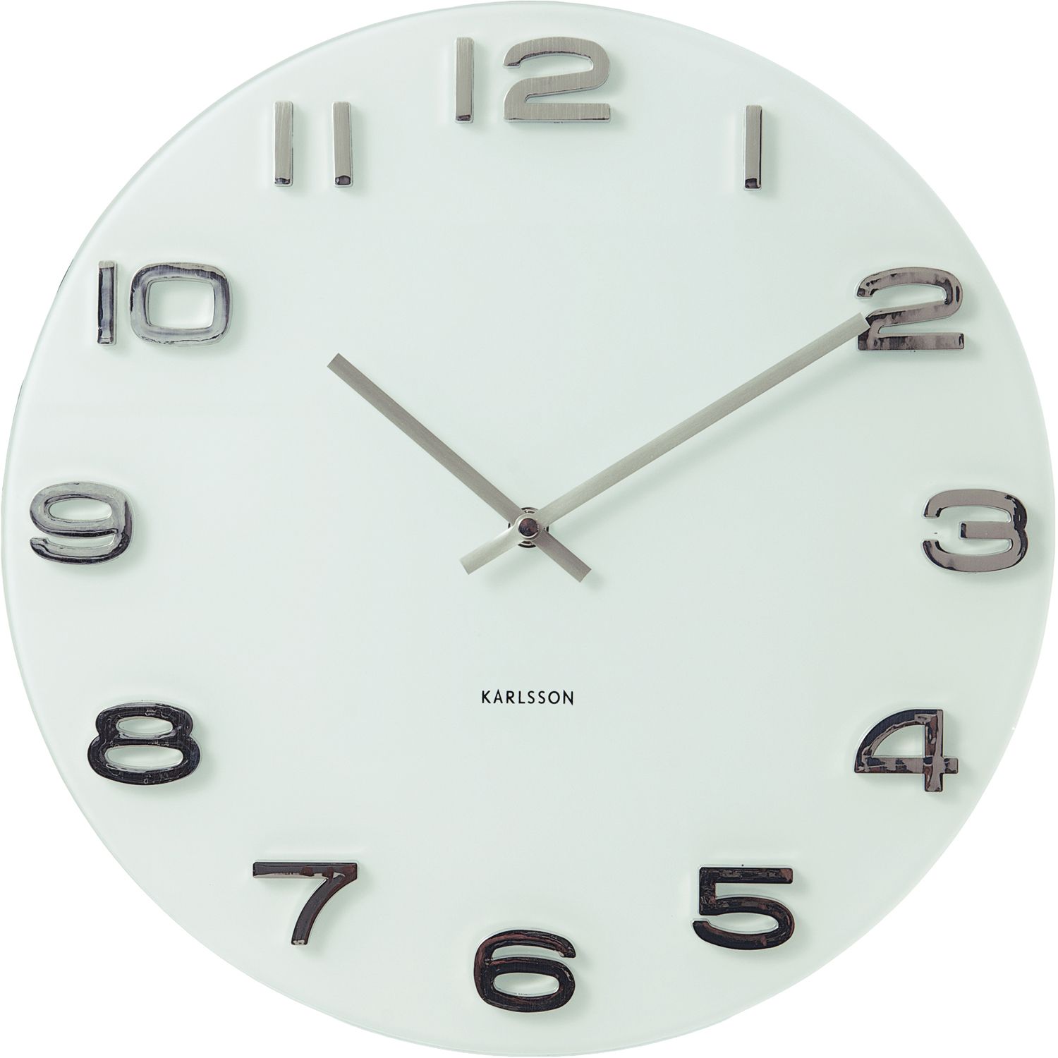 Horloge ronde vintage en verre 35 cm
