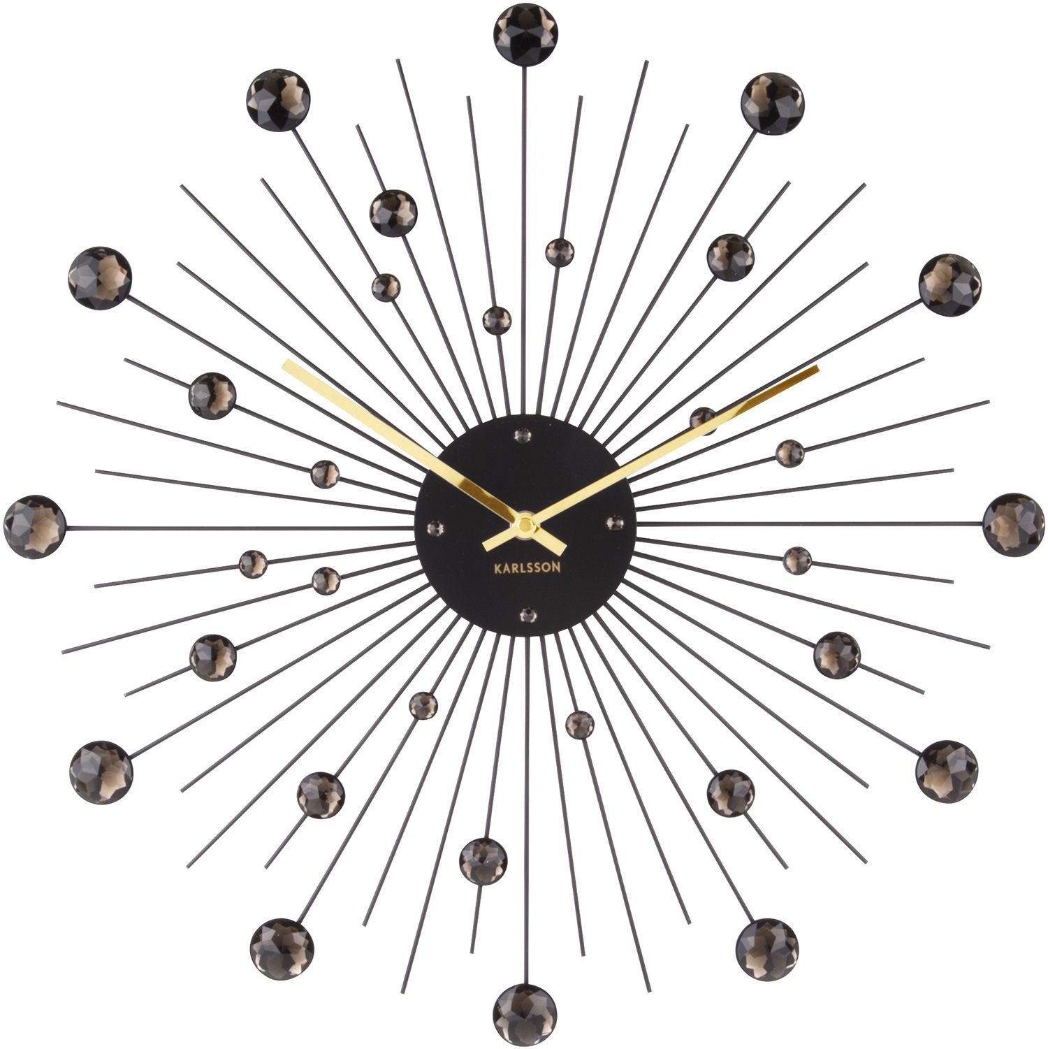 Horloge ronde en métal Sunburst 50 cm
