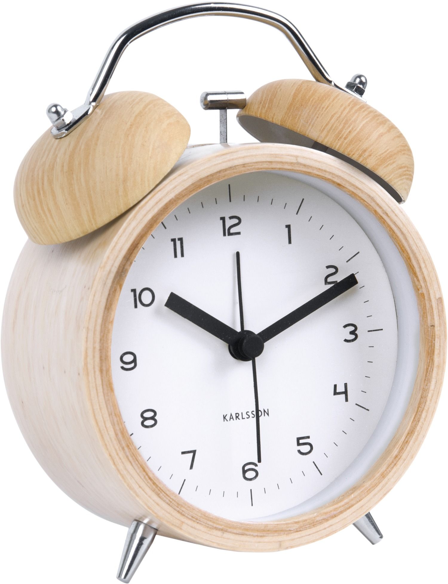 Réveil en bois et métal Classic bell