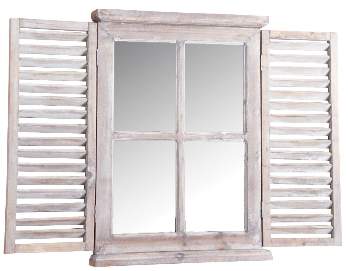 Miroir en bois teinté vieilli