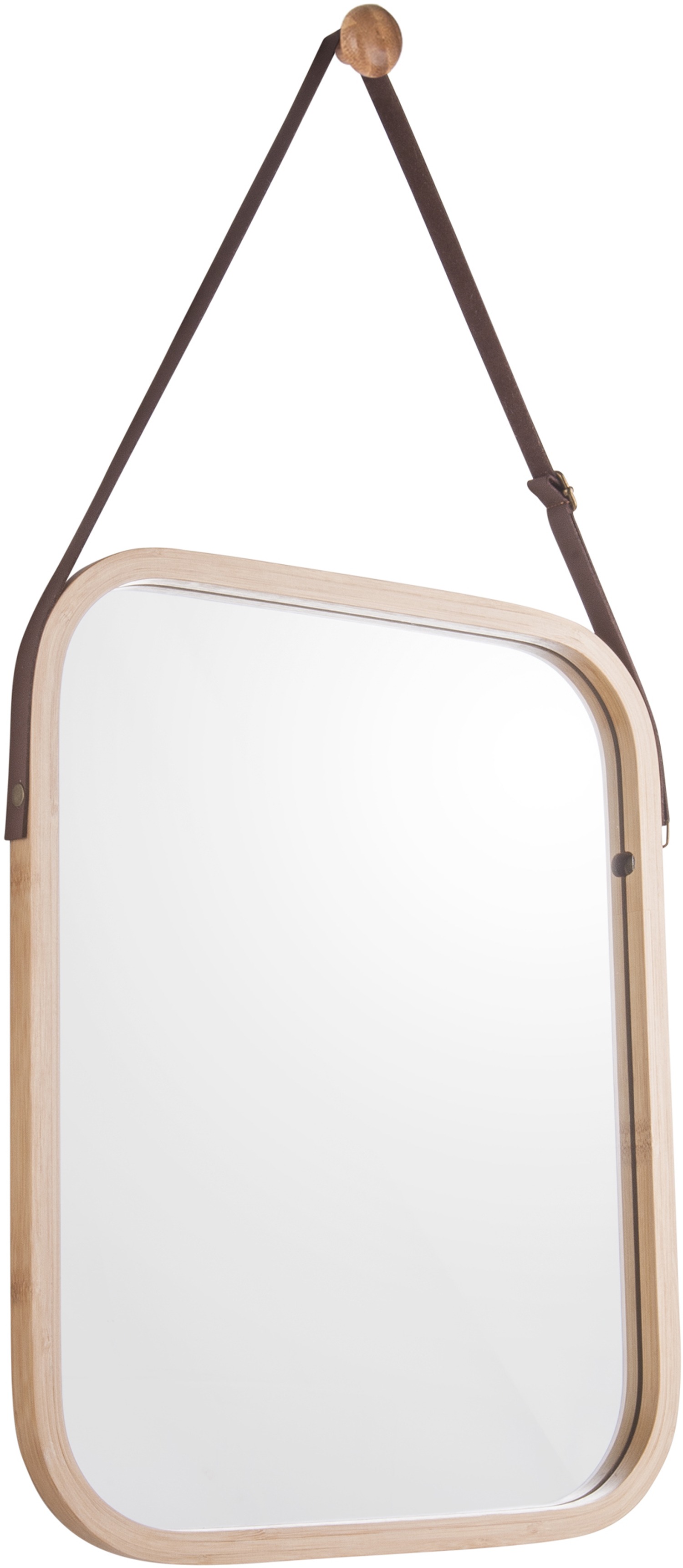 Miroir carré en bambou à suspendre Idyllic