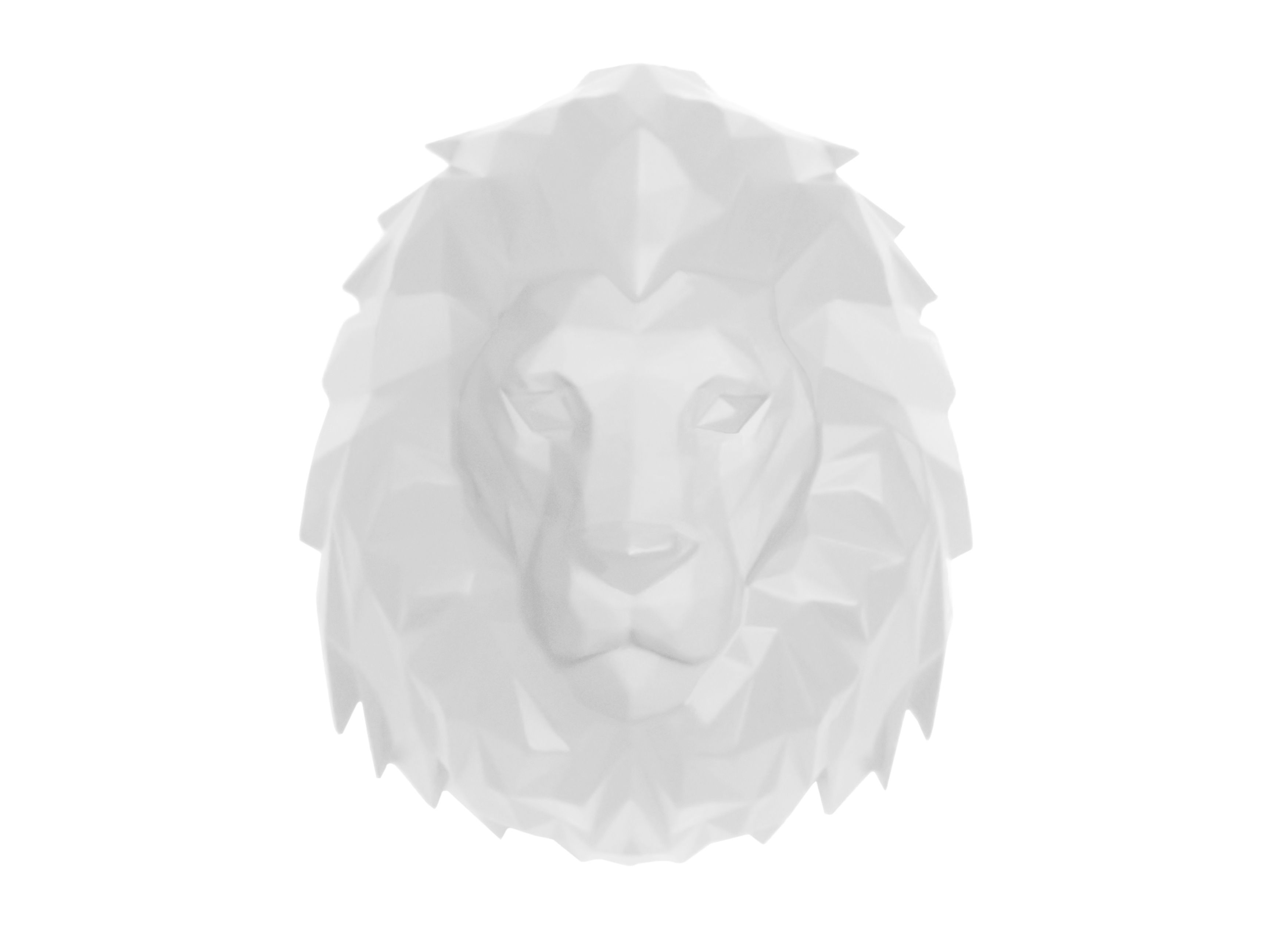 Tête de lion à suspendre Origami