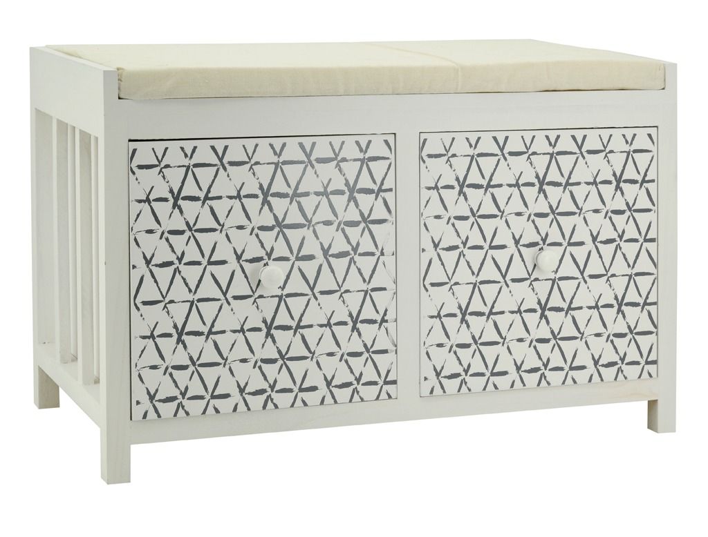 Banc en bois avec tiroirs Graphic