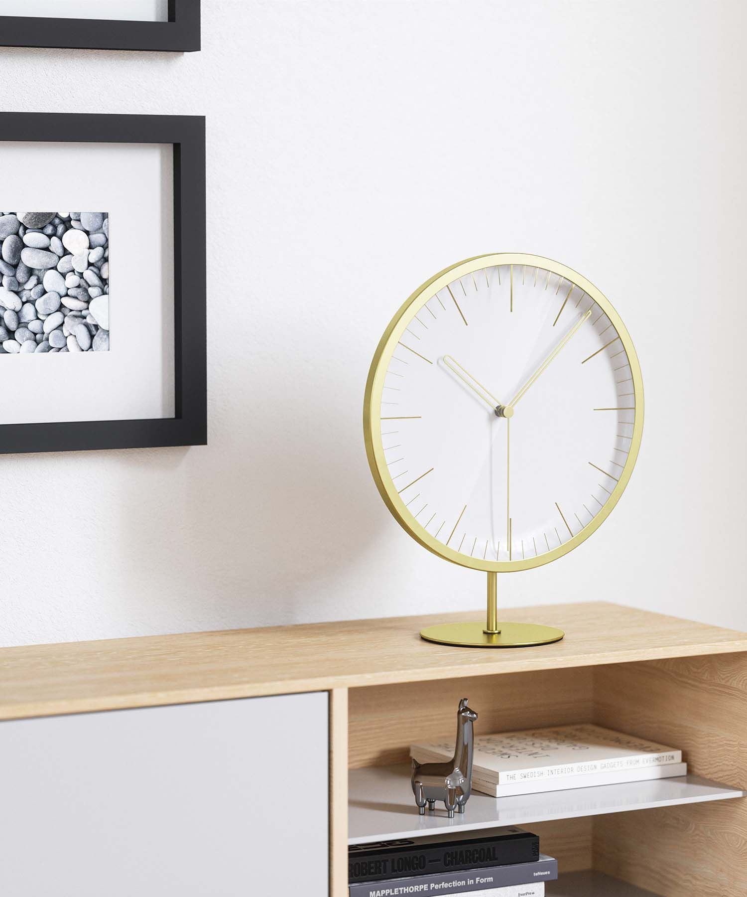 Horloge à poser en métal Infinity