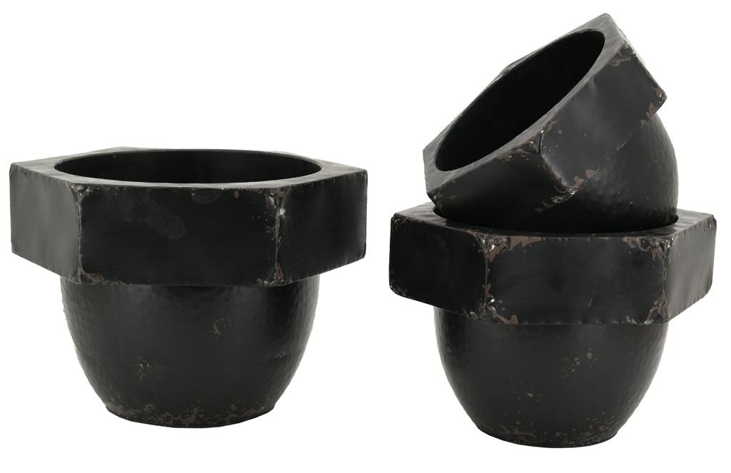 Cache-pots en métal (lot de 3)