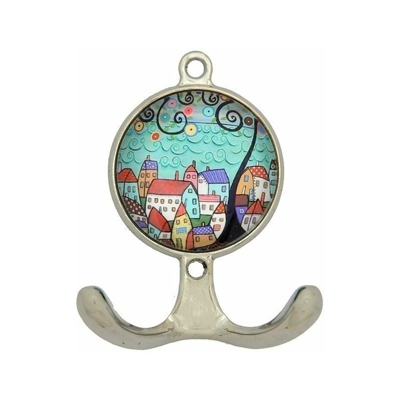 Patère classique en acier et verre House