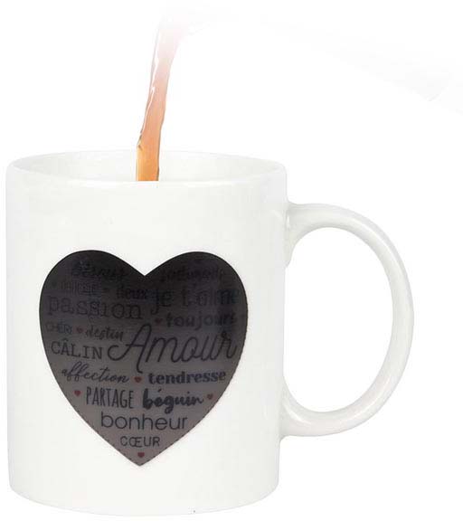 Mug couleurs changeantes coeur 30 cl