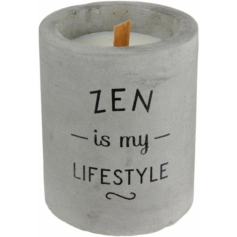 Bougie senteur linge frais pot en ciment Zen is my lifestyle
