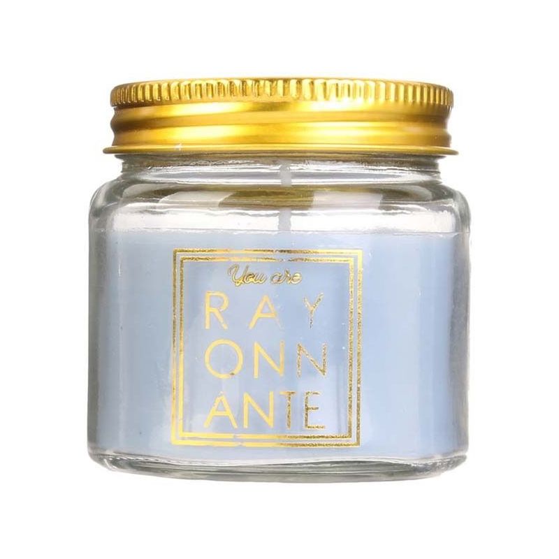 Bougie en pot message scintillant senteur fleur de coton