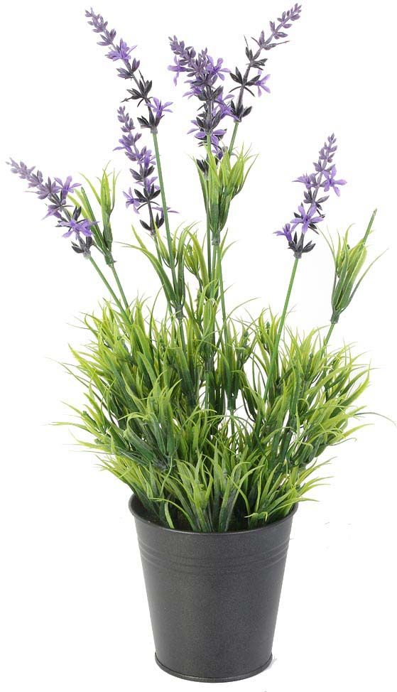Lavande artificielle avec pot métallique 40 cm