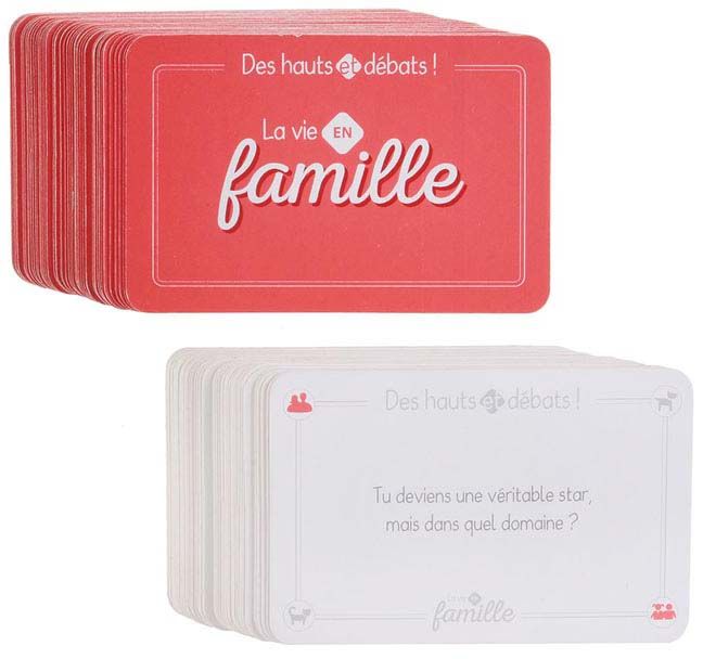 Jeu de cartes débat en famille 54 cartes